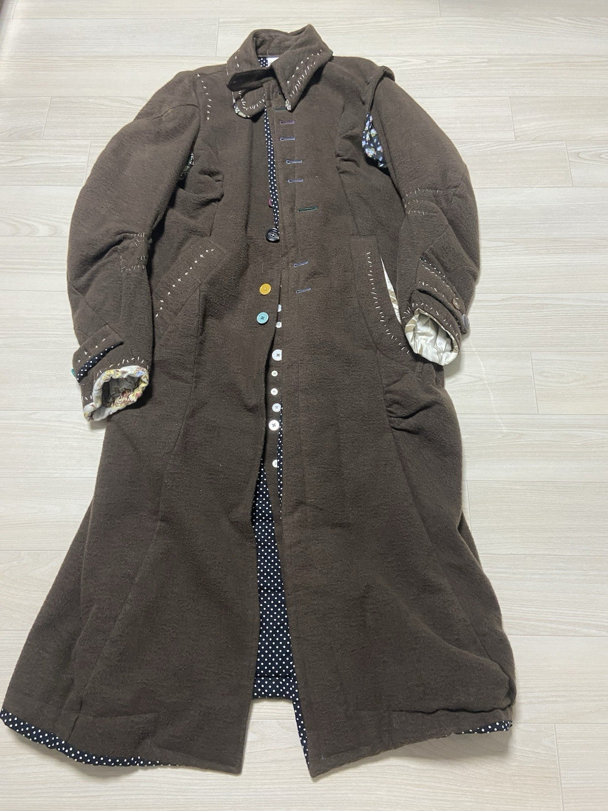 M Undercover aw04 BUT BEAUTIFUL Finale hand sewn coat