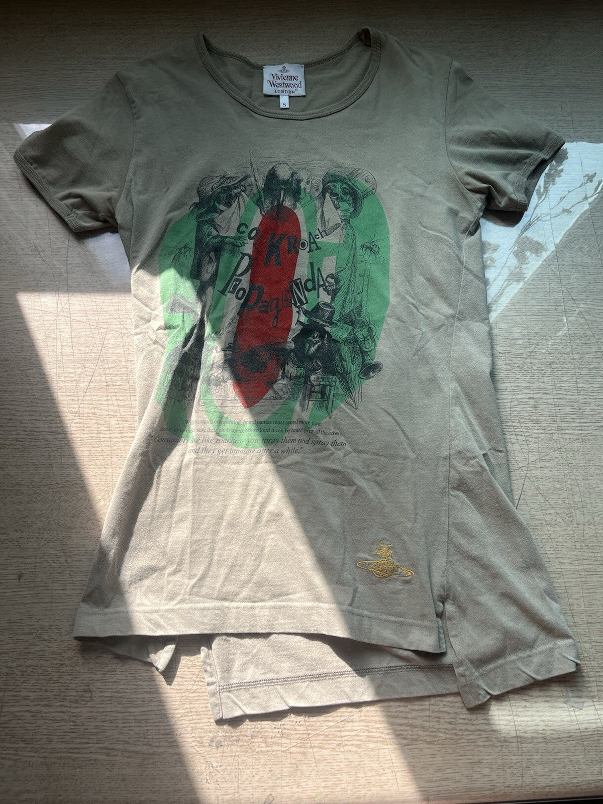 S Vivienne Westwood orb logo Asymmetric propaganda t shirt