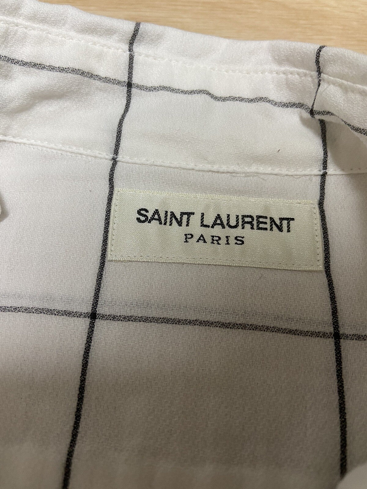 S Saint Laurent 2016 striped white shirt
