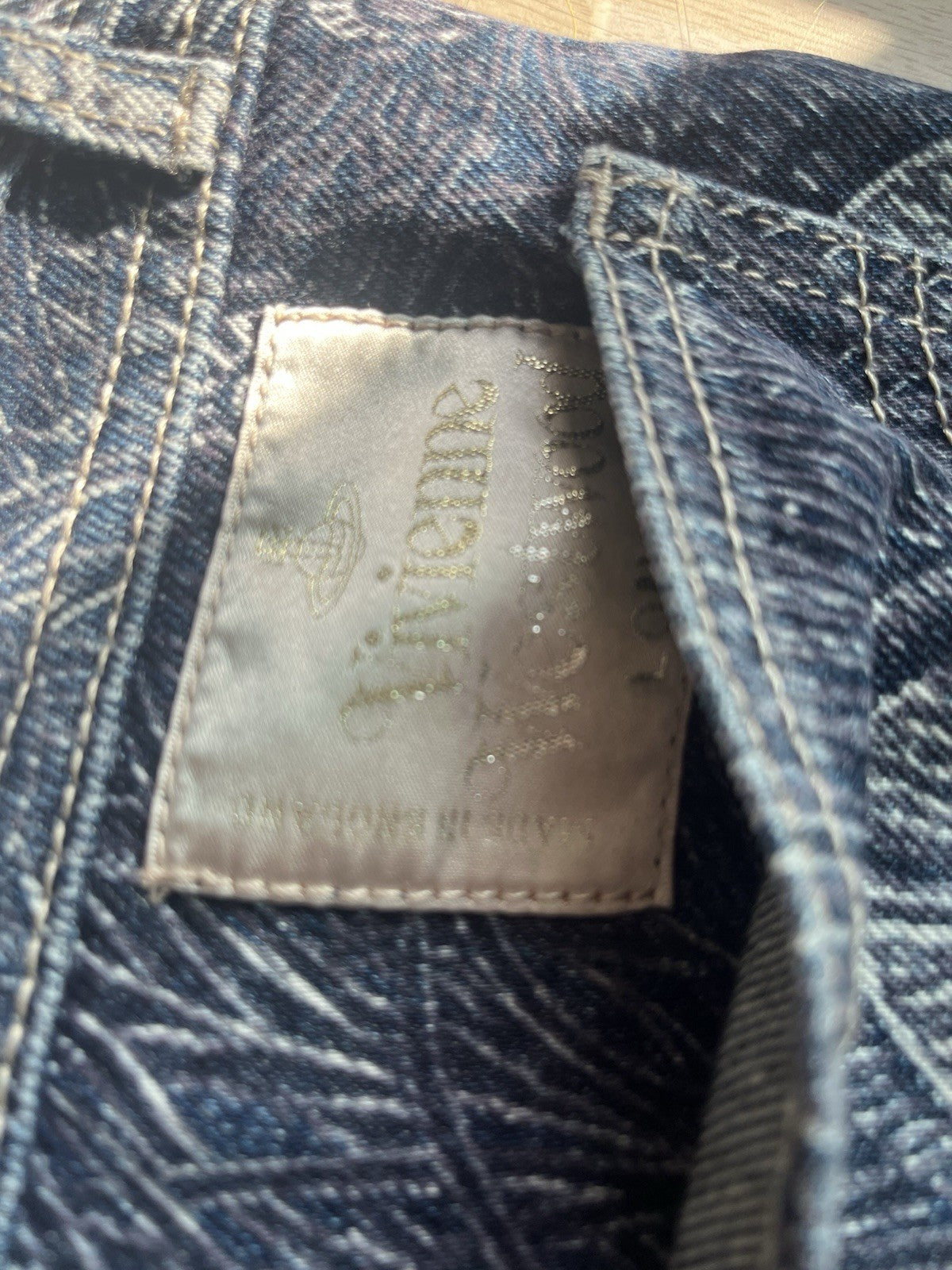 28 Vivienne Westwood Vintage 90s peacock Denim Pants Jeans