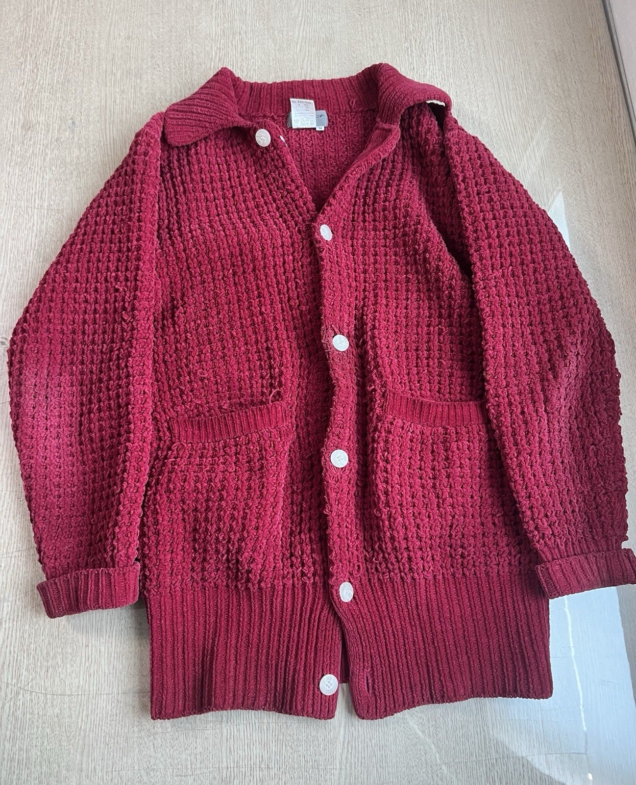 M Yohji yamamoto oversized heavy weight knit cardigan