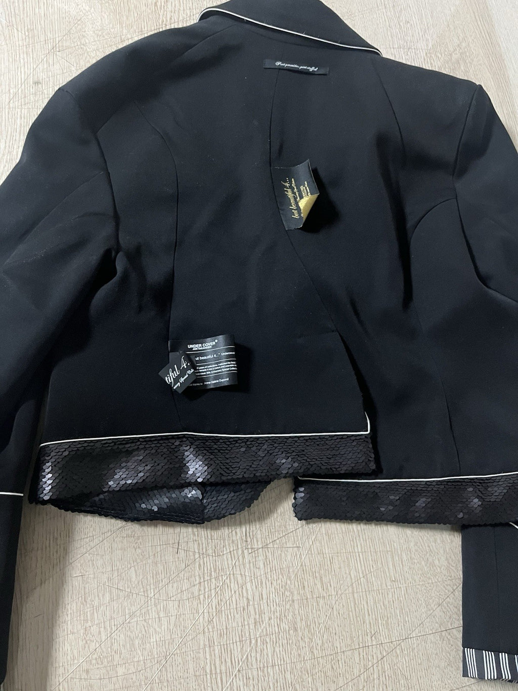 1 Undercover aw25 But Beautiful sequin assymetric blazer jacket