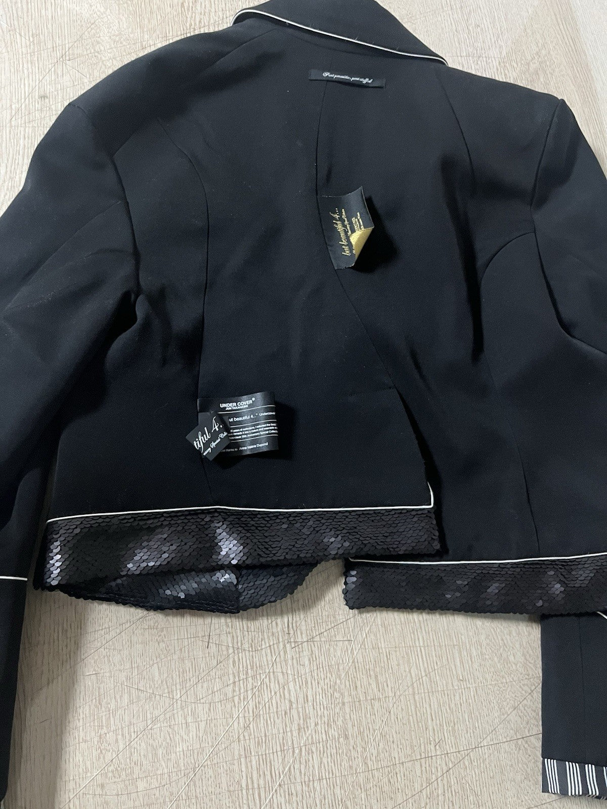 1 Undercover aw25 But Beautiful sequin assymetric blazer jacket