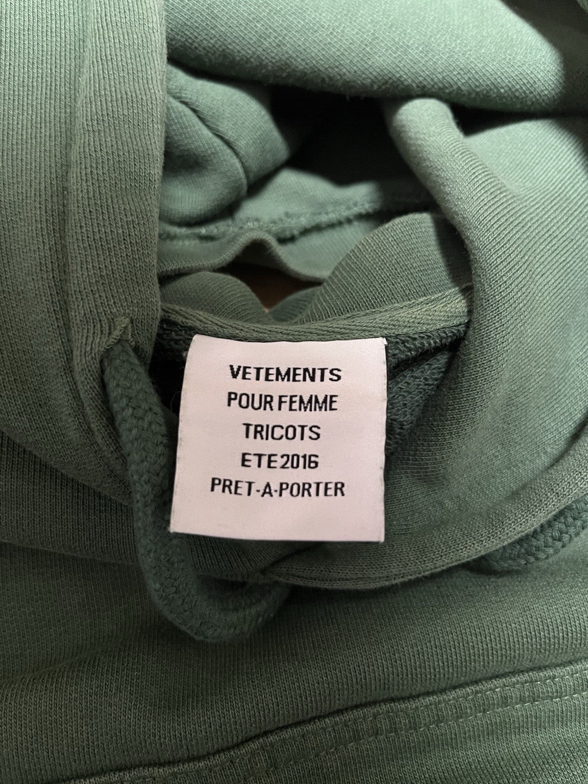 Xs Vetements ss16 Reversible Polizei crop oversized hoodie