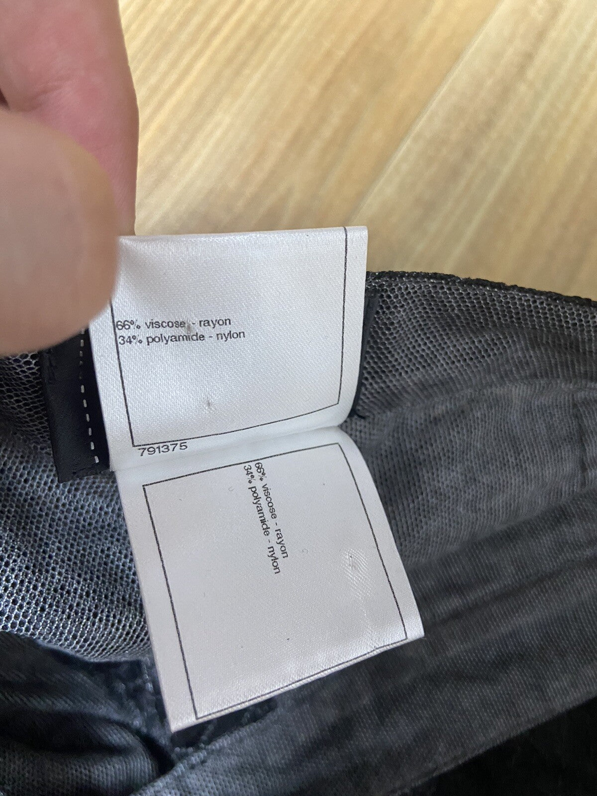 36 Chanel Triangle mesh viscose pants jeans