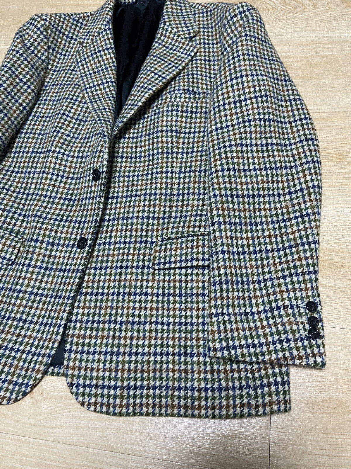 46 Raf Simons multi color houndtooth blazer jacket