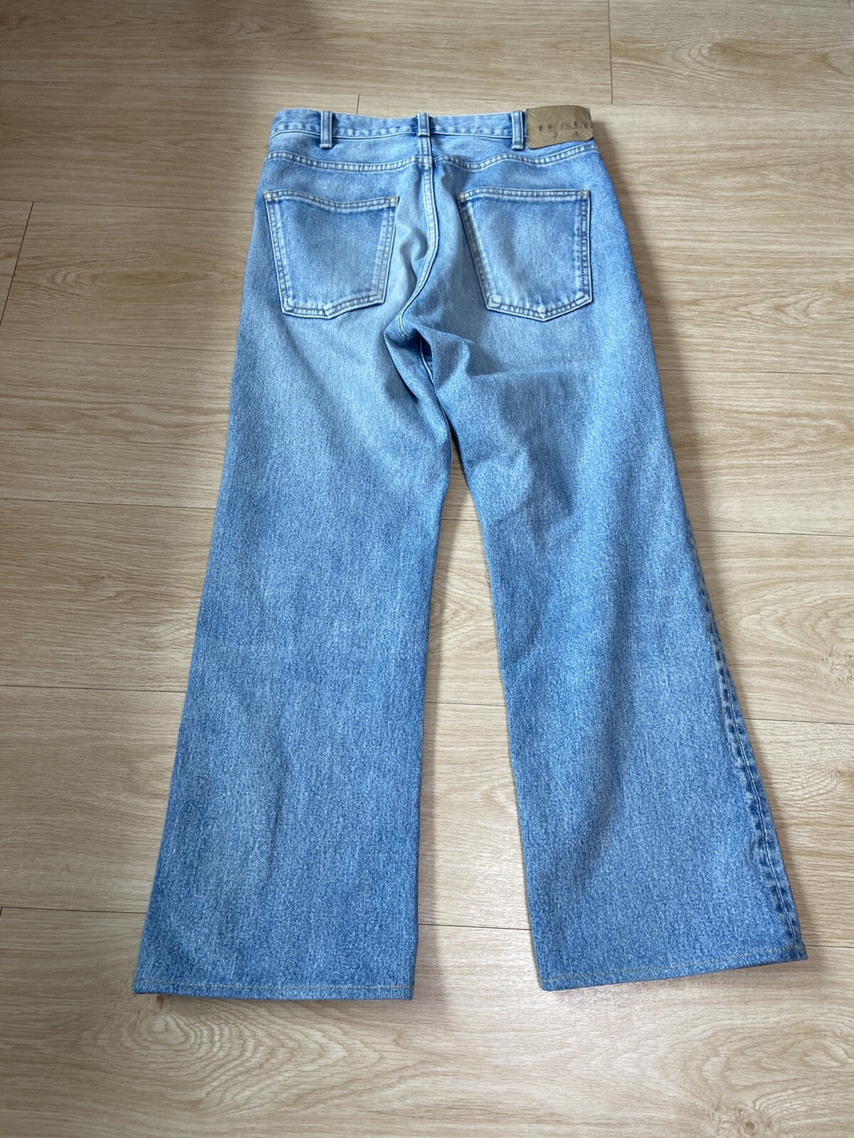 29 Celine SS20 Peer wash Bootcut flare jeans denim pants