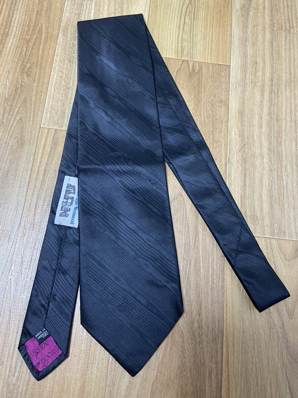 Os Vivienne westwood man black orb silk tie