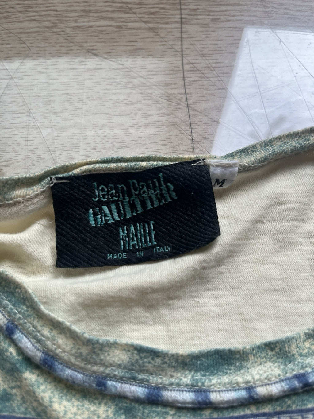 M Jean Paul Gaultier maille 90s 80s jeanne d’ark printing T shirt Short Sleeve