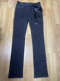 36 Chanel waist tie ribbons denim pants jeans