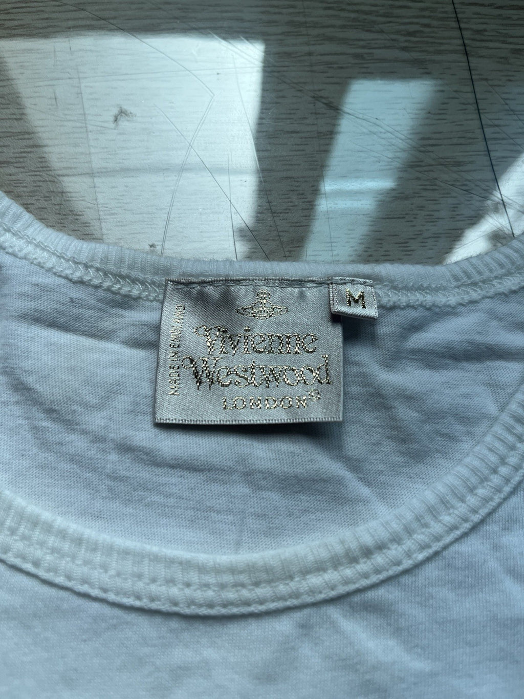 M Vivienne Westwood gold label orb logo cropped t shirt