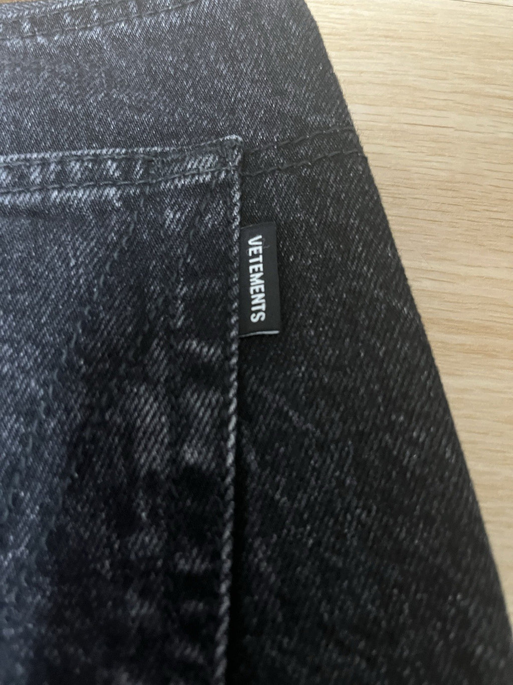 M Vetements SS20 crotch zip split HOMME denim pants jeans