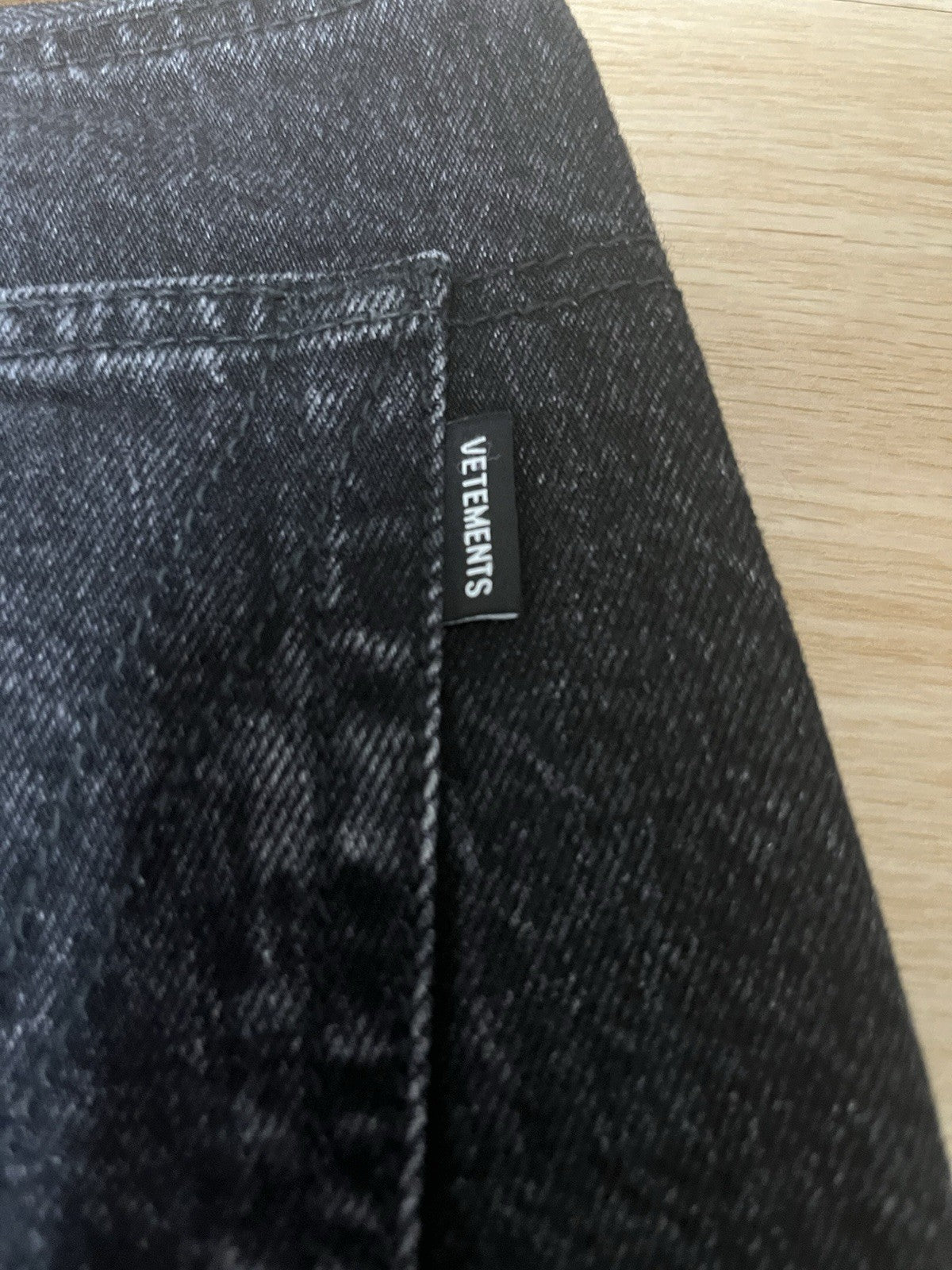 M Vetements SS20 crotch zip split HOMME denim pants jeans
