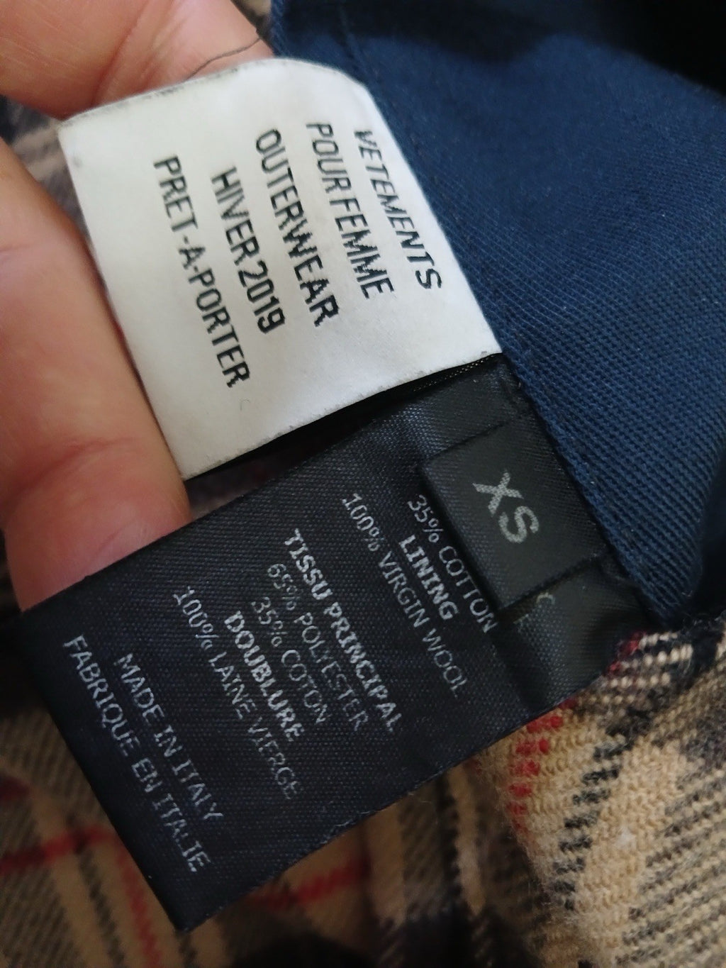 Xs Vetements reverisble Oversized scarf trench coat jacket