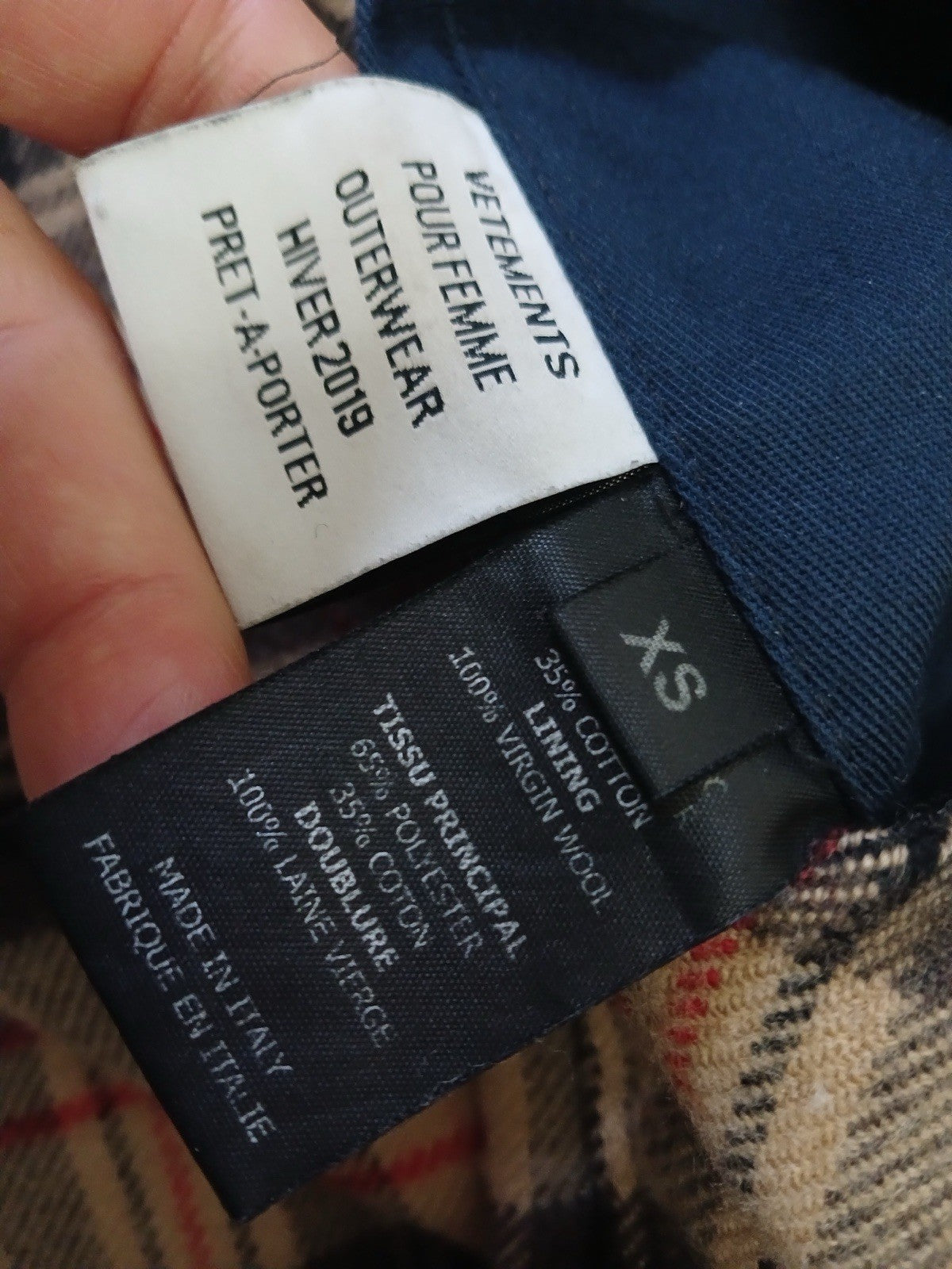 Xs Vetements reverisble Oversized scarf trench coat jacket