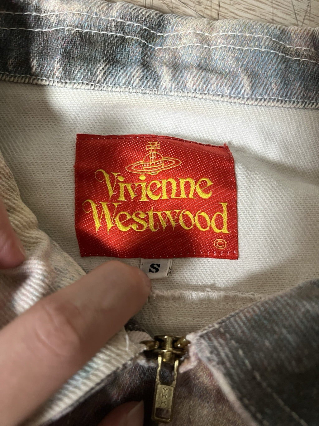 S Vivienne Westwood Vintage 80s 90s Swarm Of Cupids Putti Printing Denim Jacket