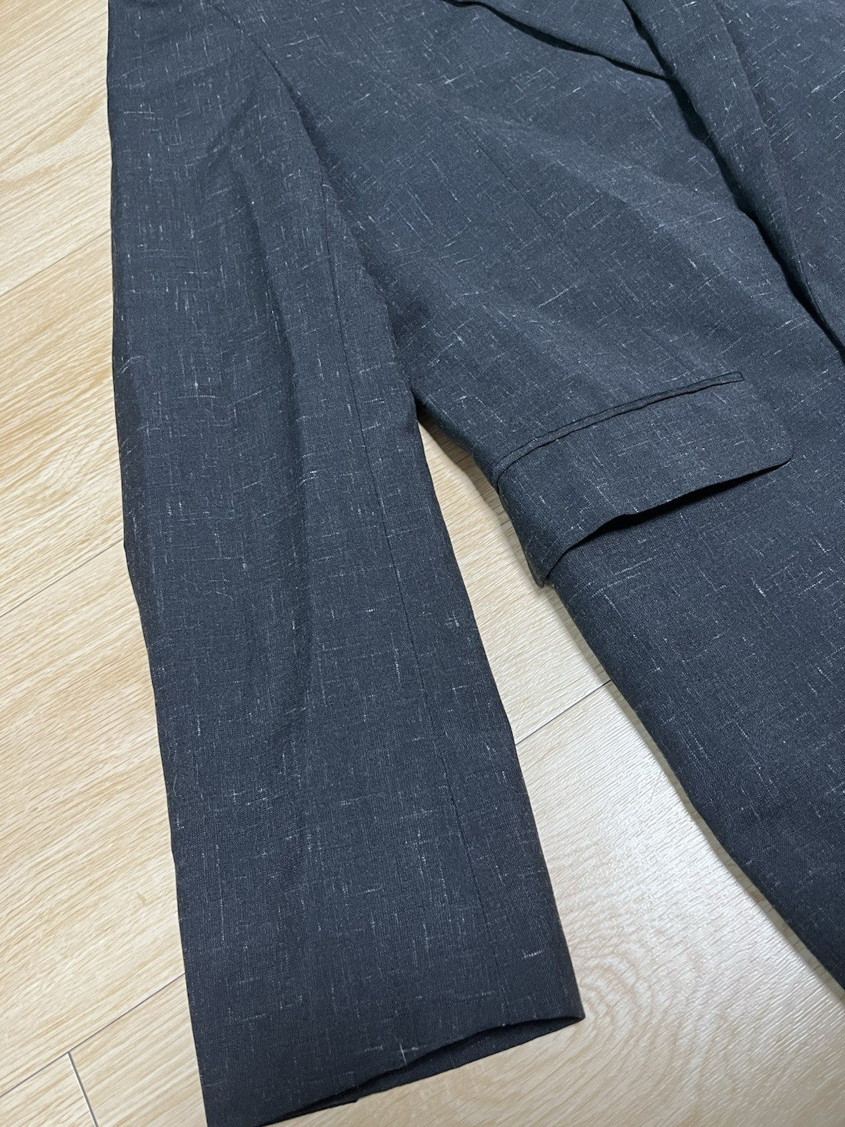 46 Saint Laurent SS14 look3 assymmetric peaked lapel blazer suit jacket