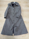 XS Vetements fw16 houndtooth wool belted trench coat