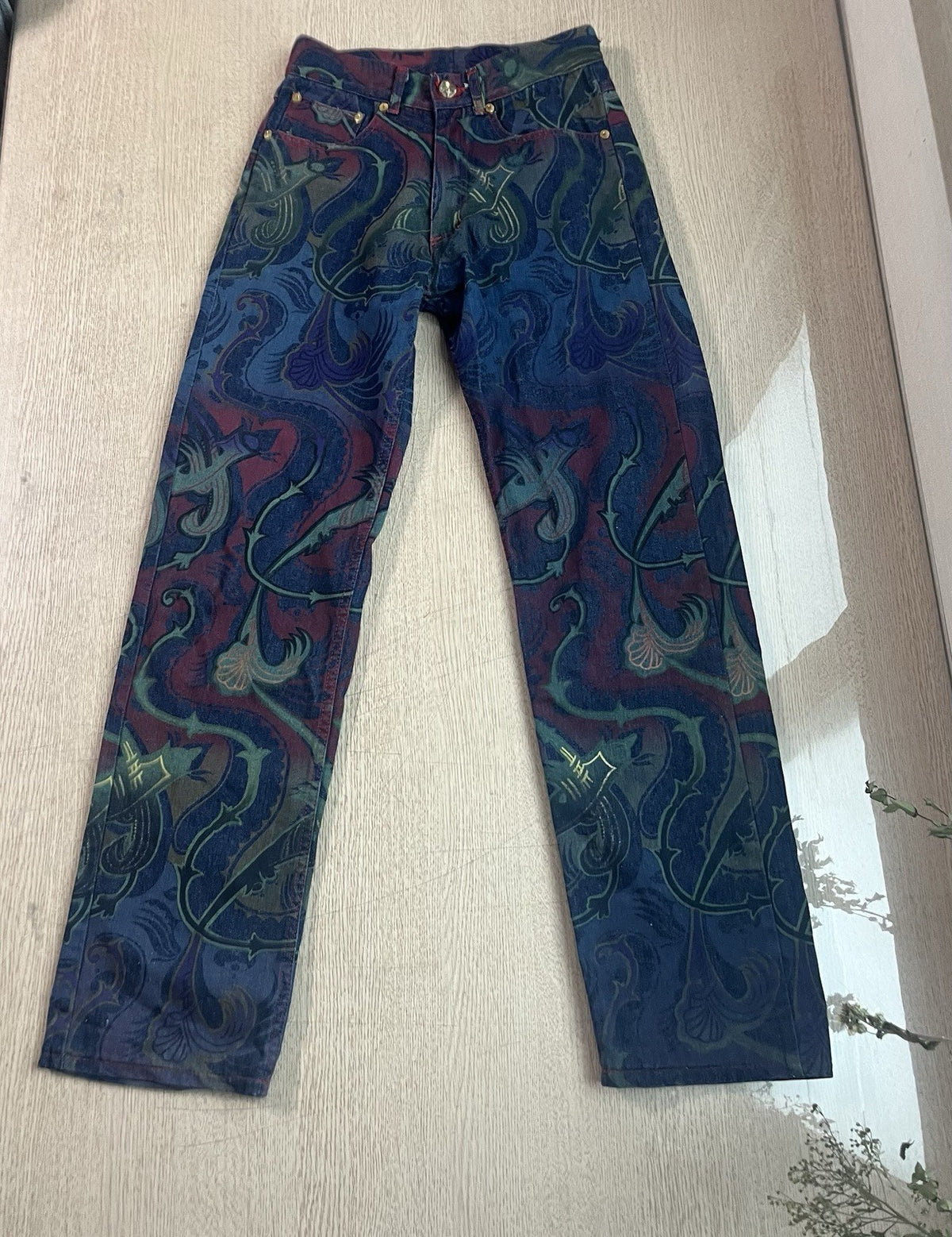 26 Vivienne Westwood Vintage 90s paisley Denim Pants Jeans