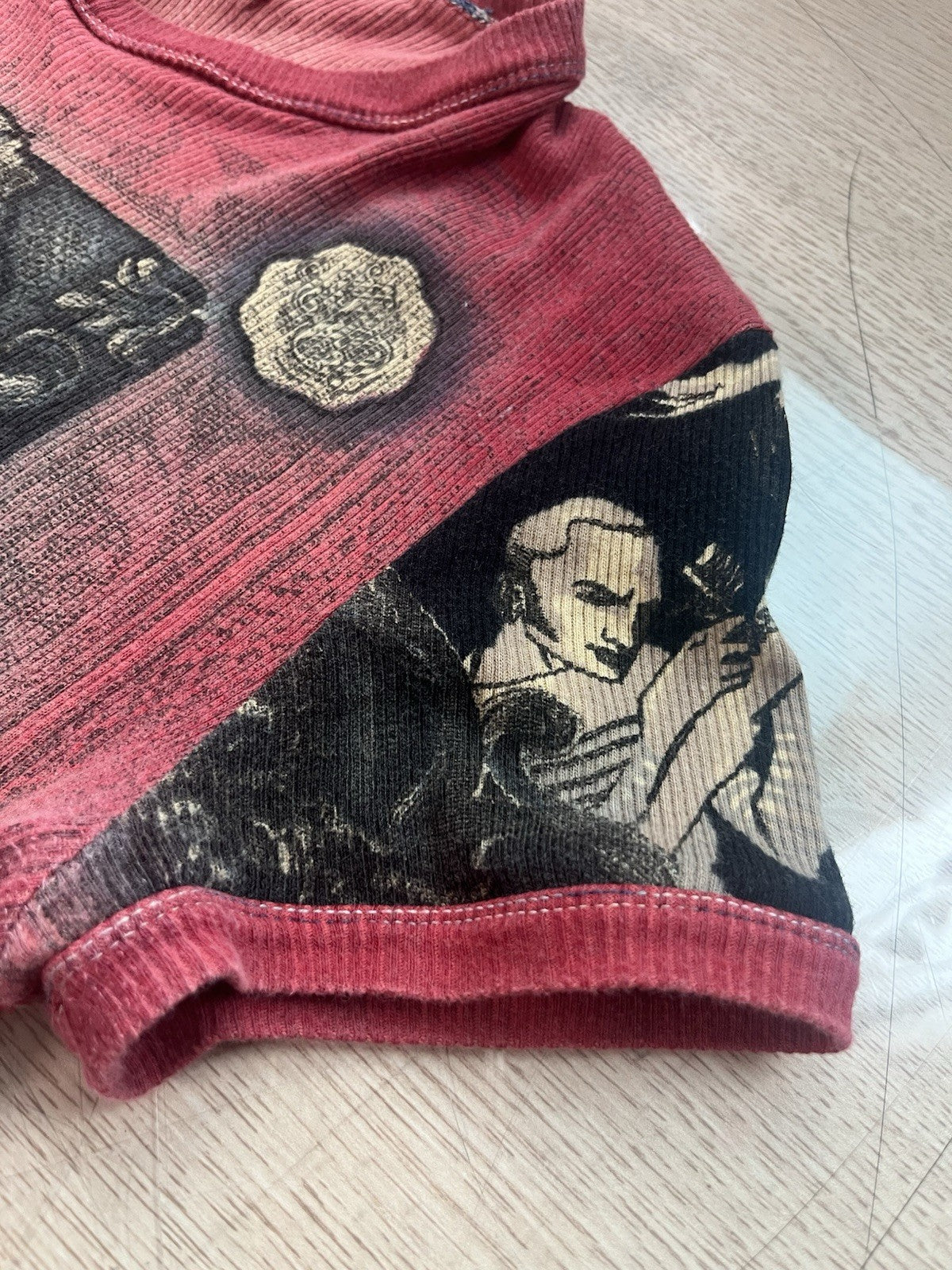 M Jean Paul Gaultier Maille Italy Tattooist power net rib t shirt Vintage
