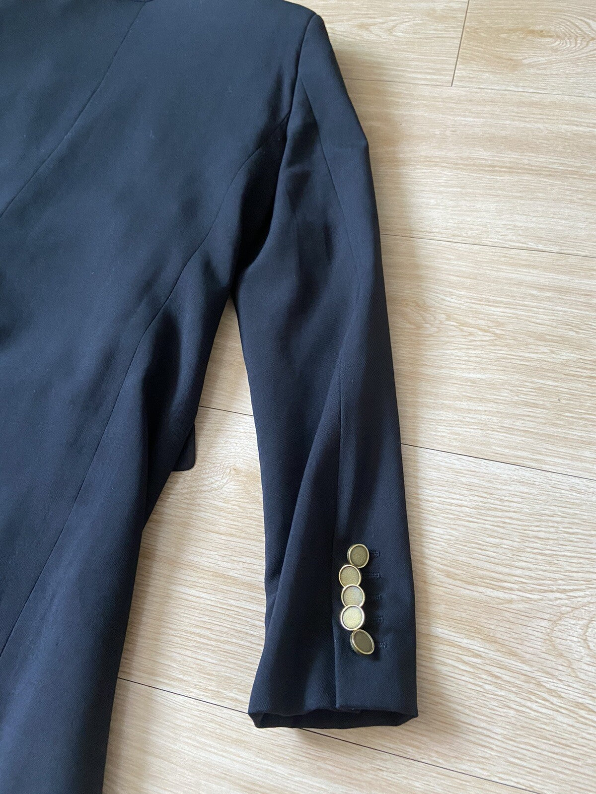 F46 Saint Laurent gold double button blazer jacket suit