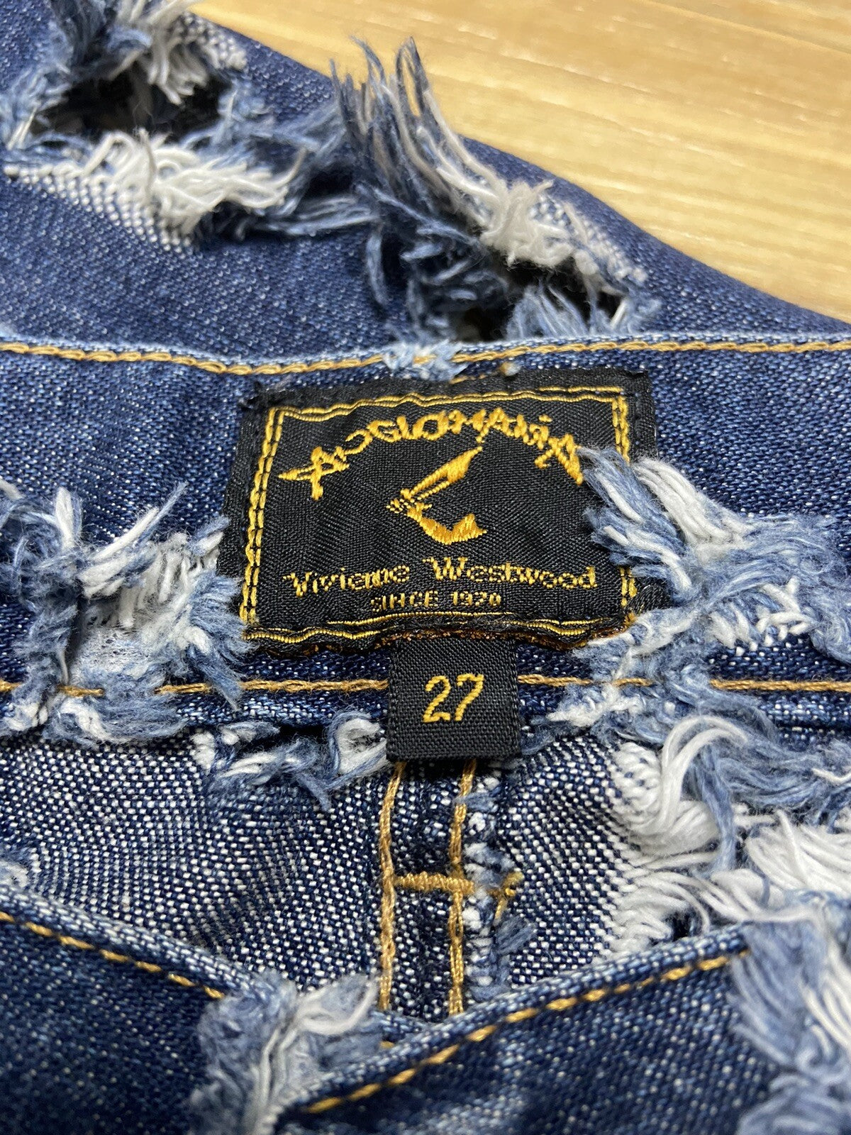 27 Vivienne westwood ‘cut and slash’ distressed denim pants jeans VINTAGE