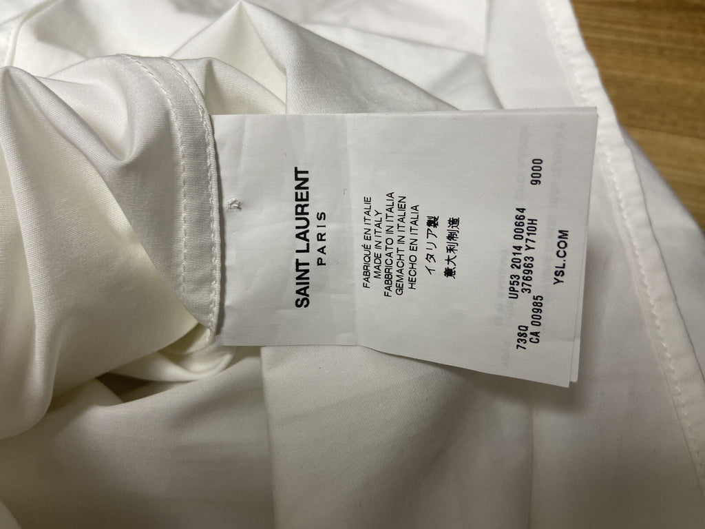 Bnwt 41 Saint Laurent DINNER TUXEDO button up dress shirt