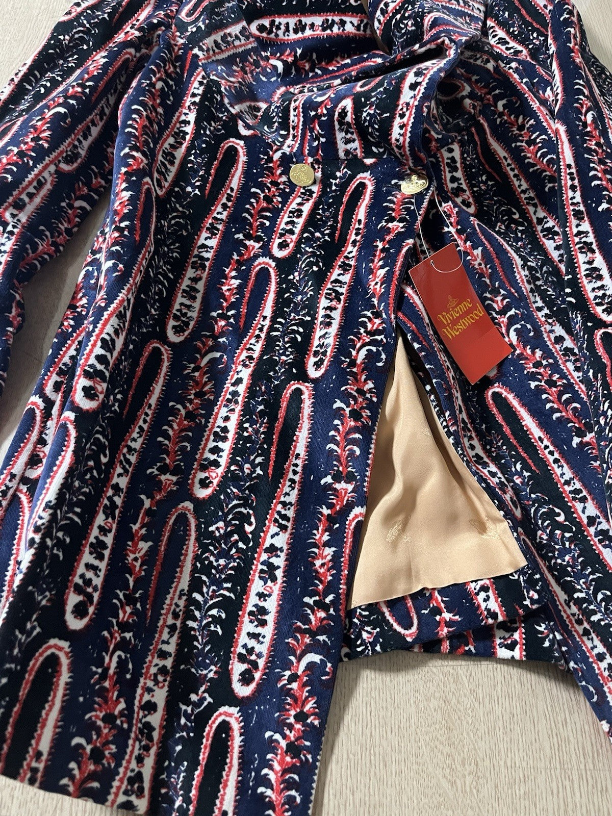 BNWT) Vivienne westwood Vintage 90s On Liberty paisley A Line blazer jacket