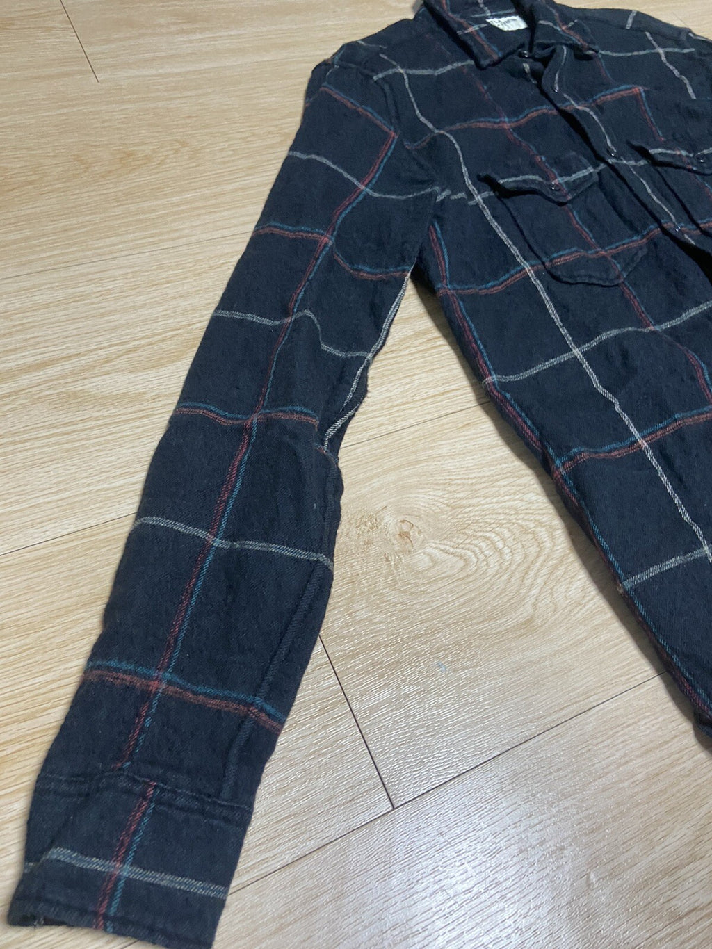 XS Saint Laurent 2018 Black Flannel cotton linen shirt