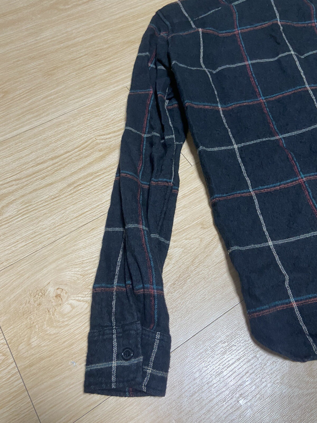 XS Saint Laurent 2018 Black Flannel cotton linen shirt
