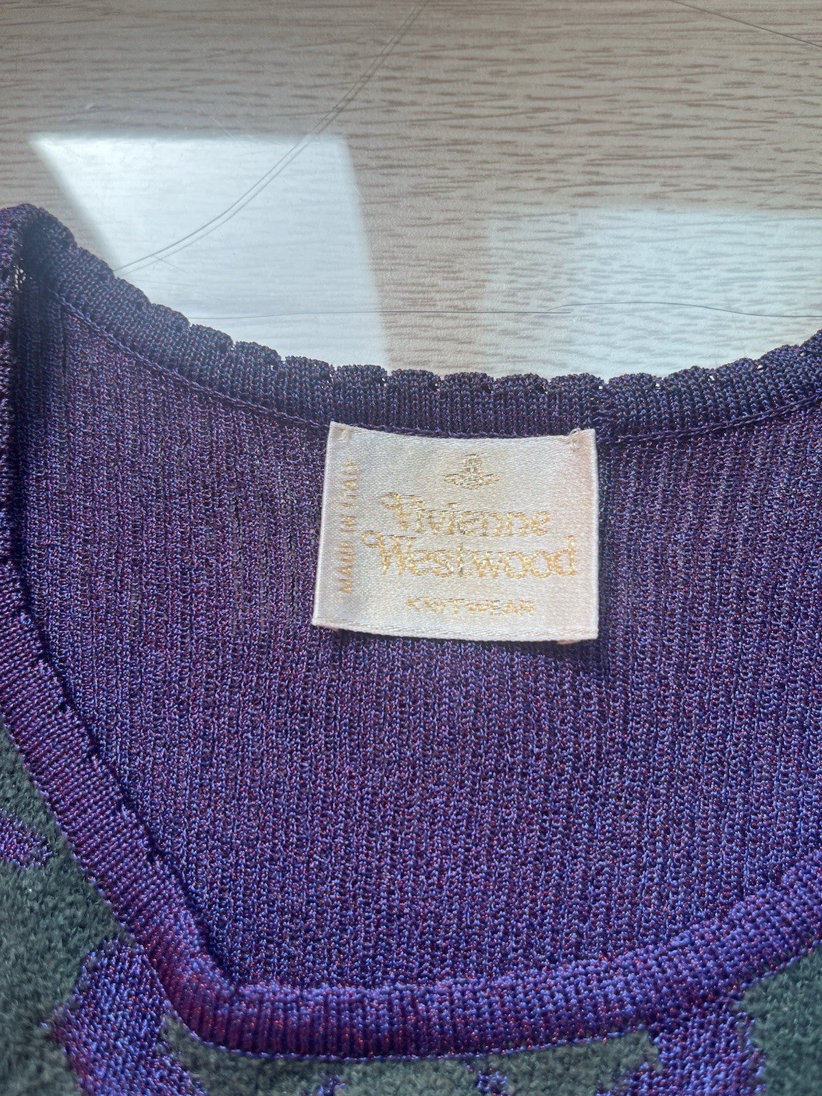 S Vivienne Westwood gold label floral knit power net t shirt