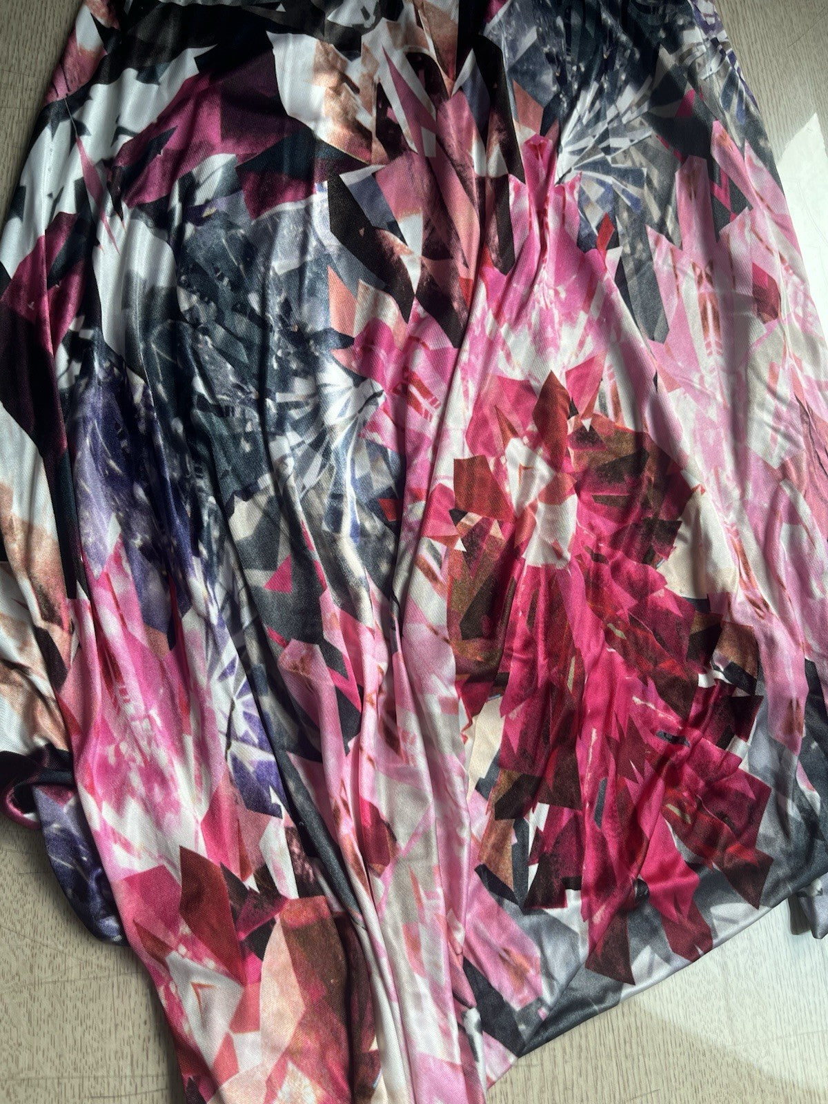 42 Alexander Mcqueen Ss09 Natural Distinction kaleidoscope Printing Silk Dress