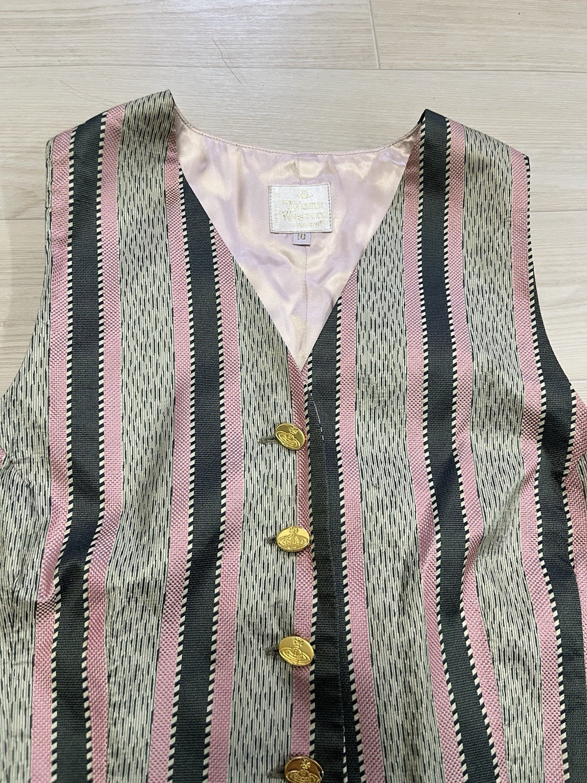 Vivienne westwood Gold Label 90s Vintage 6 buttons silk waist coat vest jacket