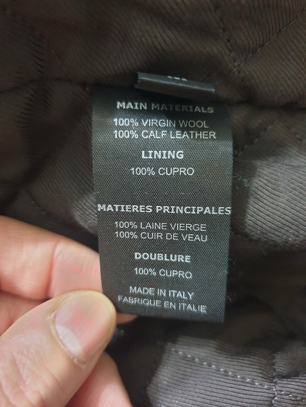 M Vetements oversized TIE leather trim VAGABOND wool coat
