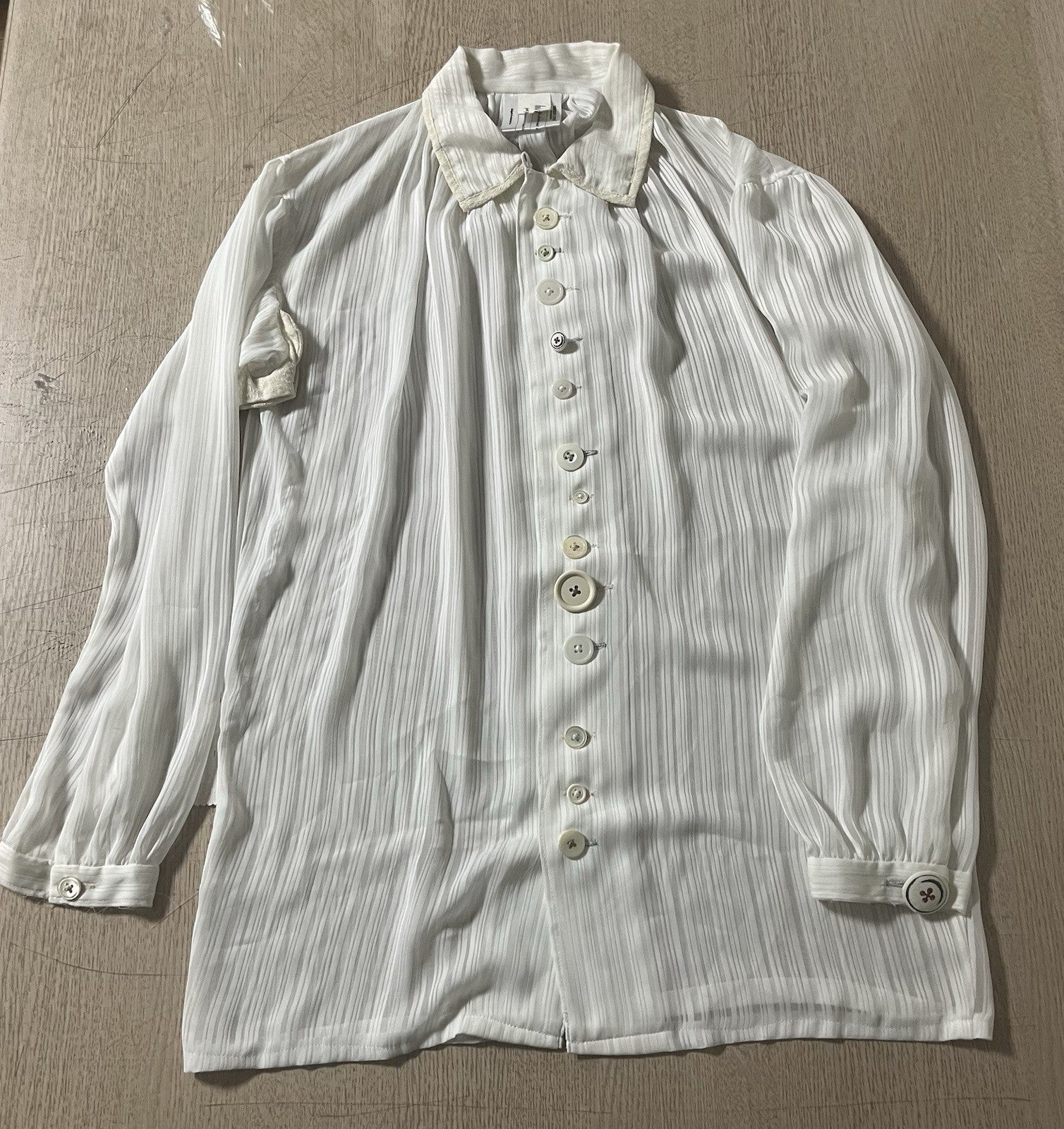 M Undercover aw04 But Beautiful sheer assymetric blouse shirt