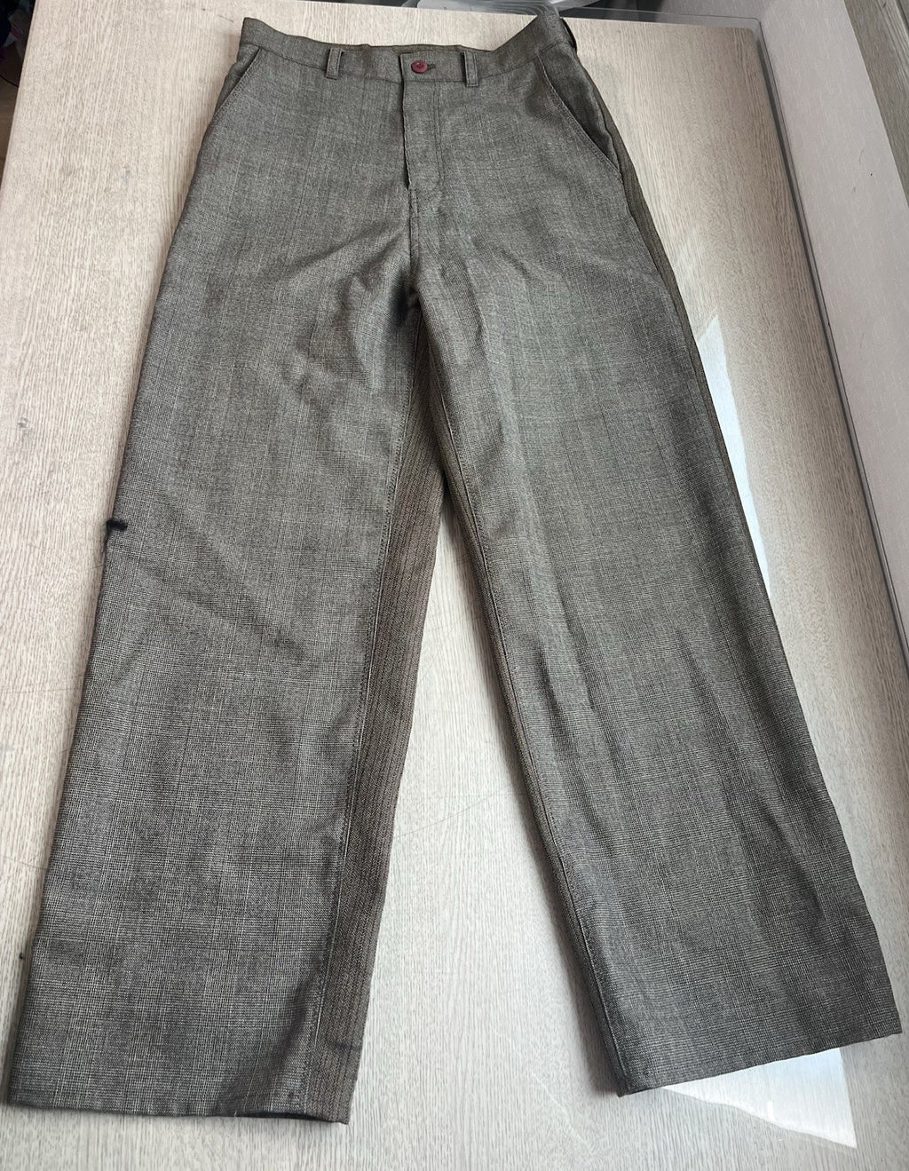 2 Undercover double sides wool slacks carpenter wide pants