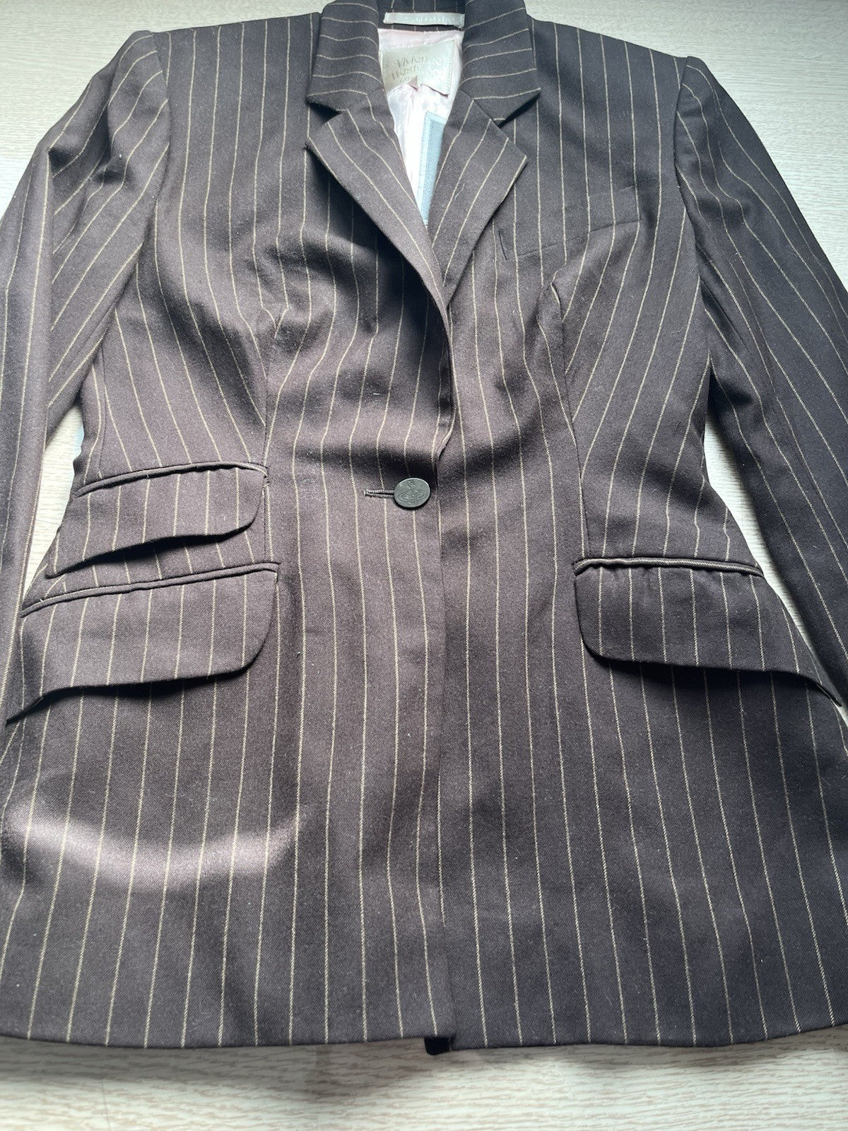 10 Vivienne Westwood GOLD LABEL vintage hourglass pinstripe blazer jacket