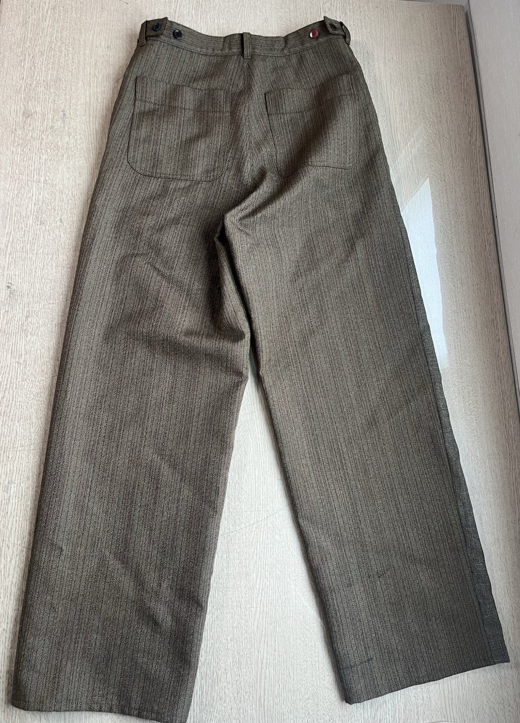 2 Undercover double sides wool slacks carpenter wide pants