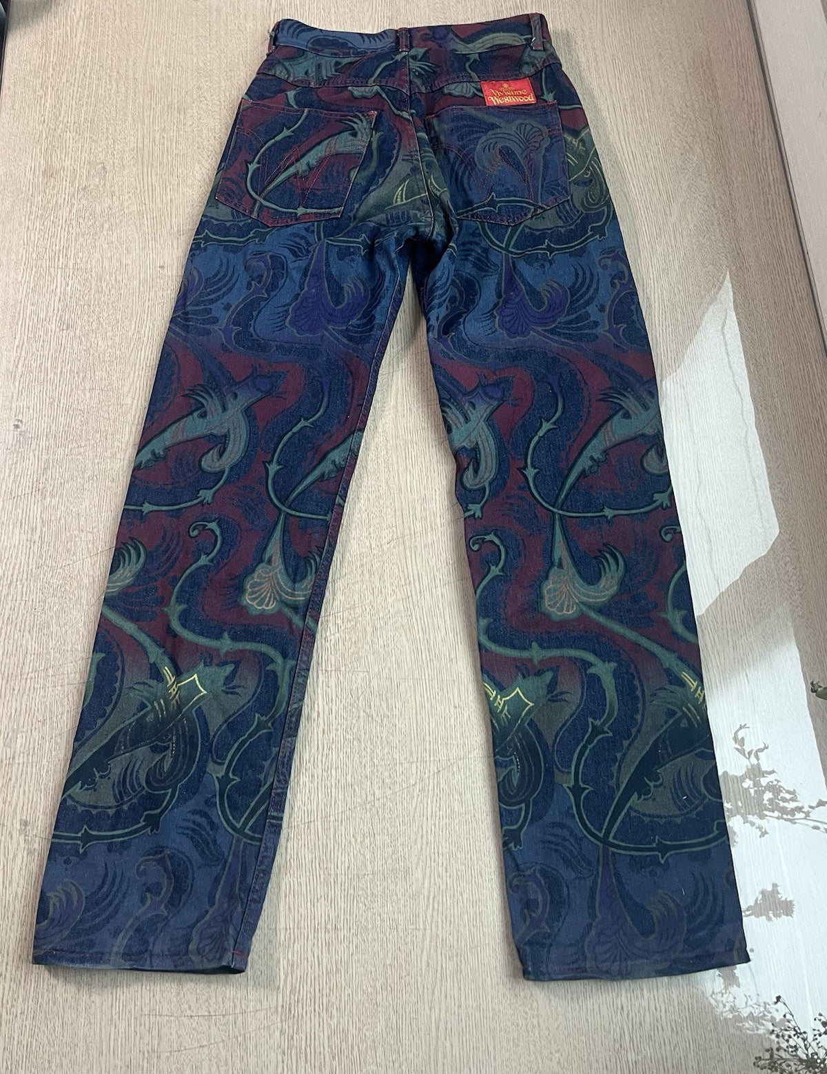 26 Vivienne Westwood Vintage 90s paisley Denim Pants Jeans