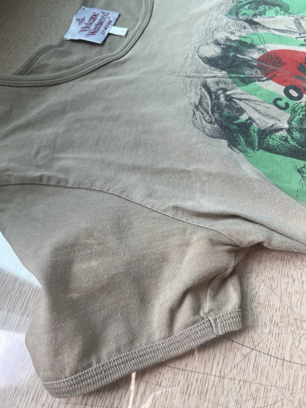 S Vivienne Westwood orb logo Asymmetric propaganda t shirt