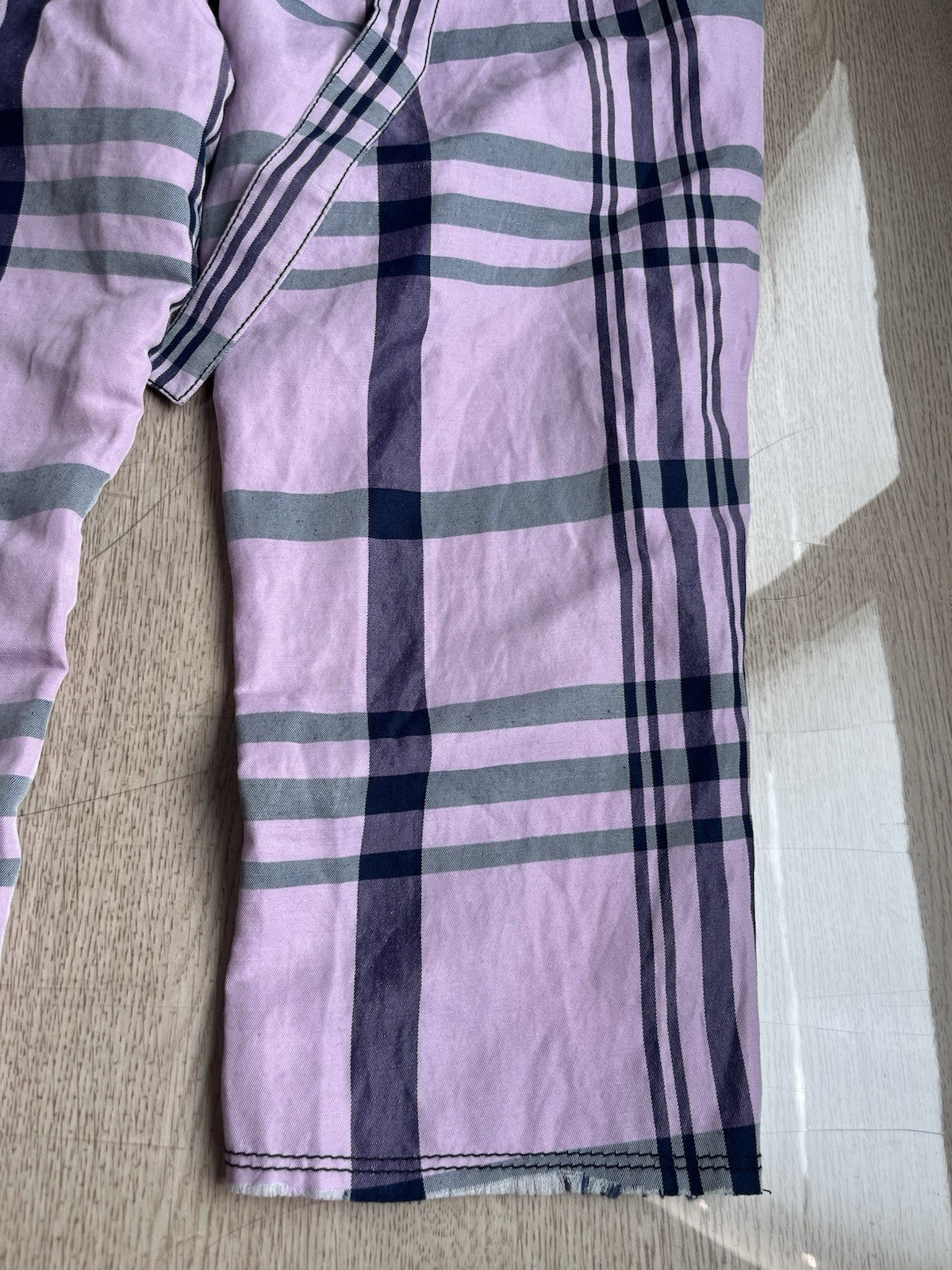 M Vivienne westwood tartan raw hem belted harem pants