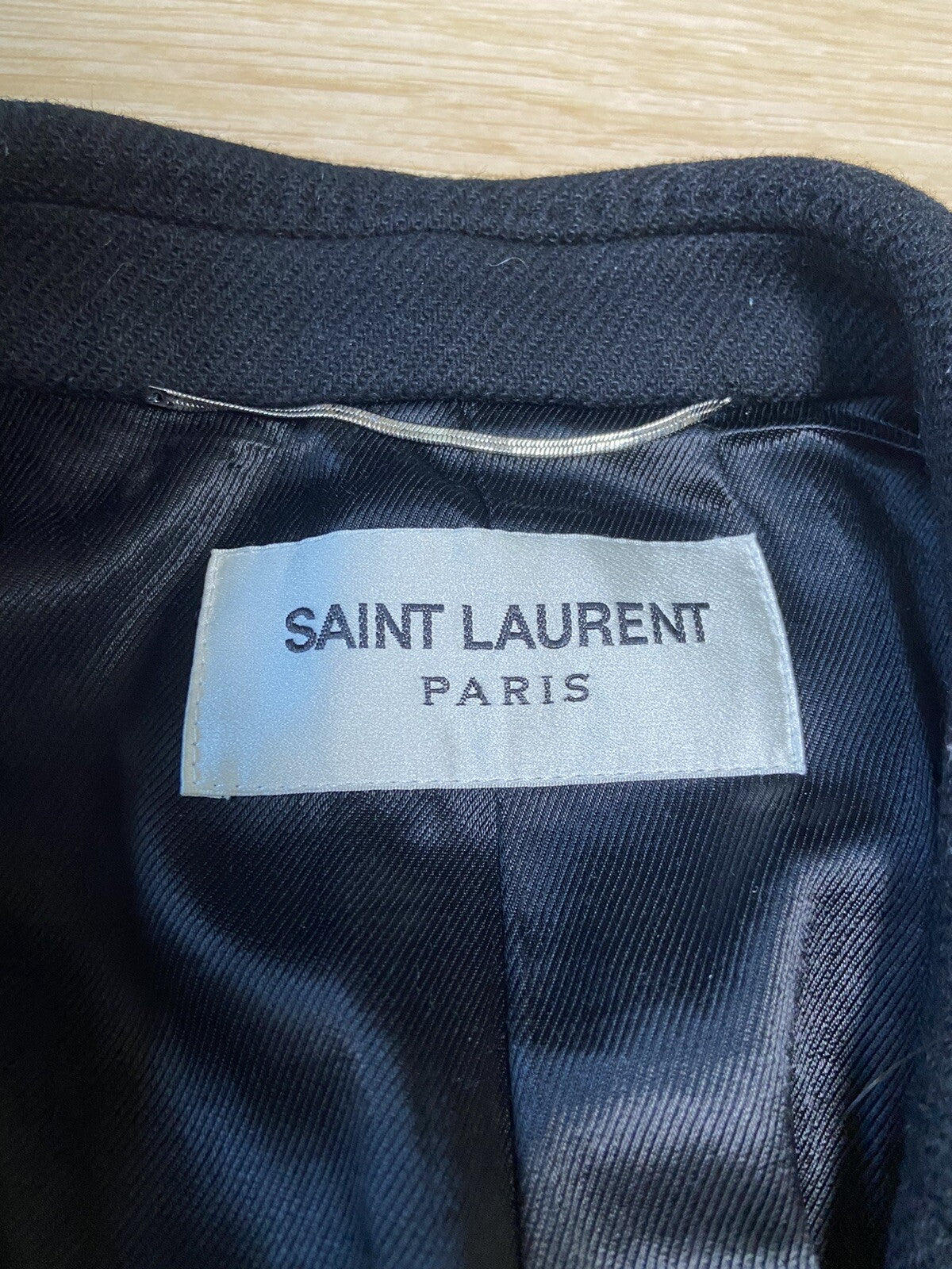 54 Saint Laurent fw22 hidden button heavy wool coat