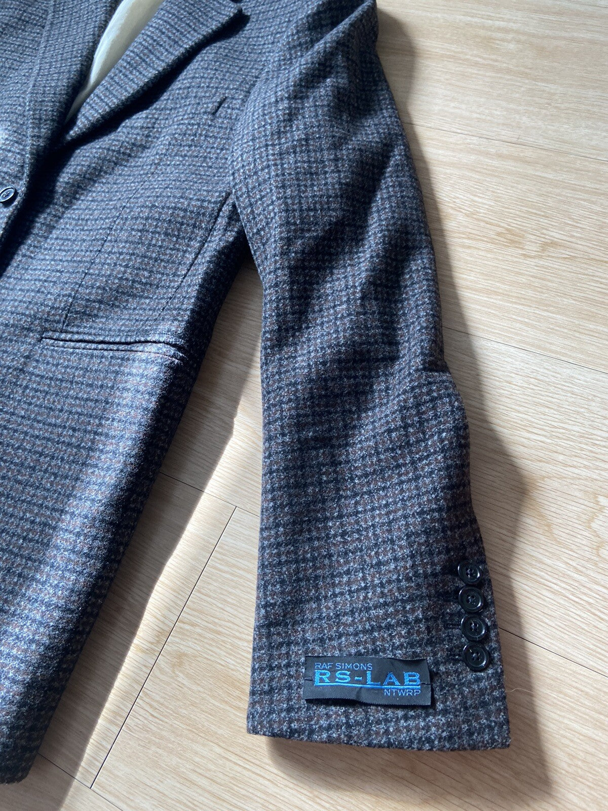 48 Raf Simons aw20 rs lab houndtooth blazer jacket