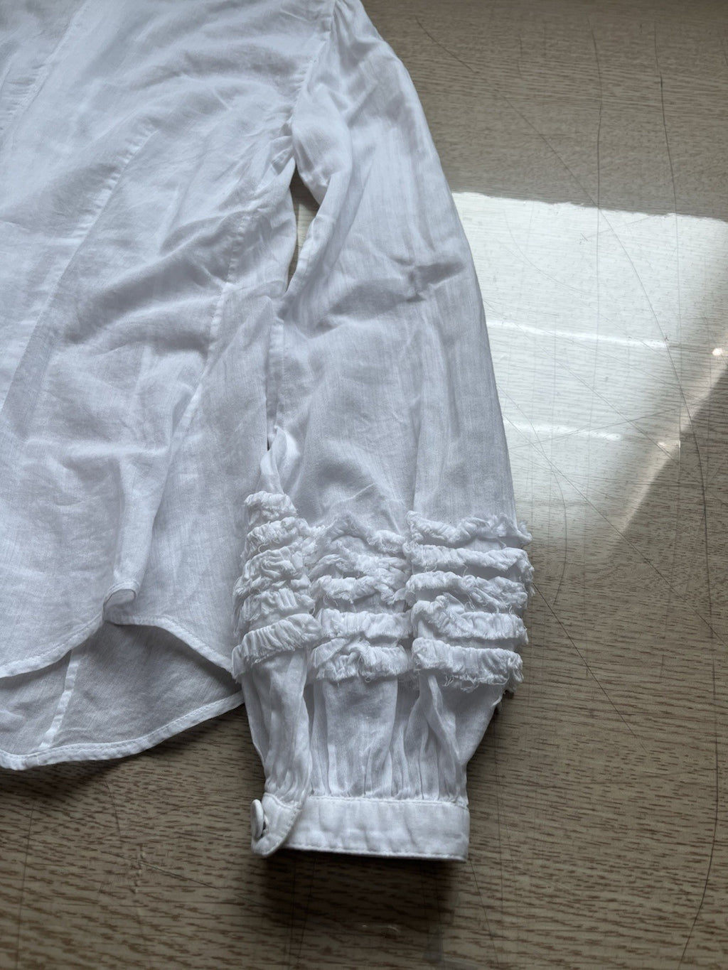 36 jean paul gaultier frill puff sleeve madarine Collar blouse Shirt