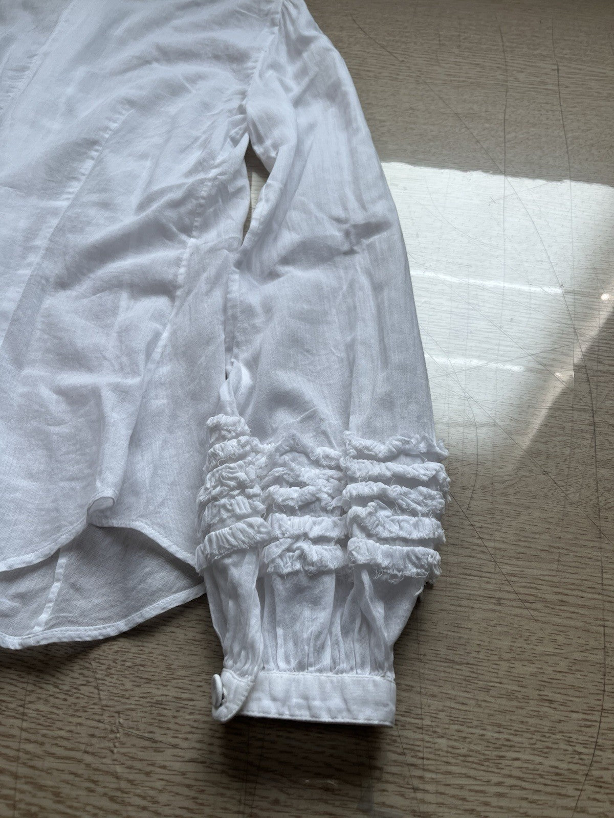 36 jean paul gaultier frill puff sleeve madarine Collar blouse Shirt