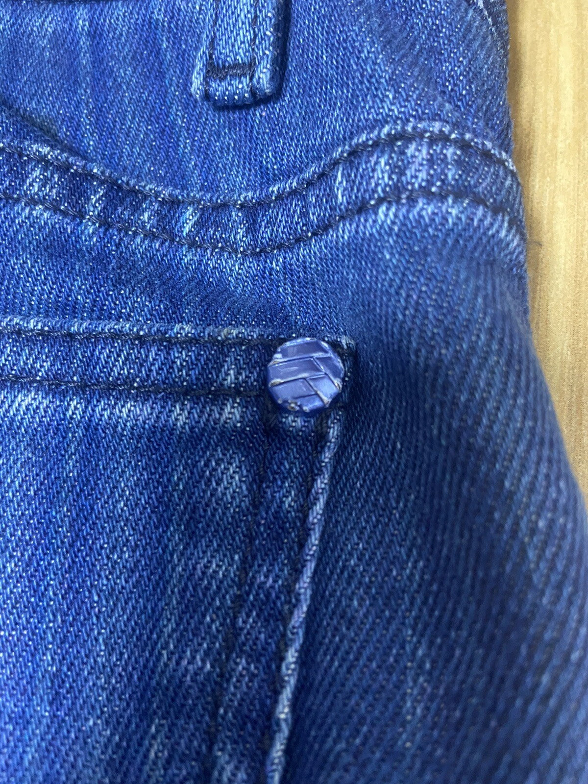 36 Chanel striped washing denim pants jeans