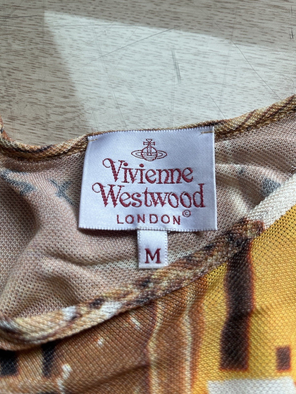 M Vivienne Westwood orb logo FRAGILE power net t shirt