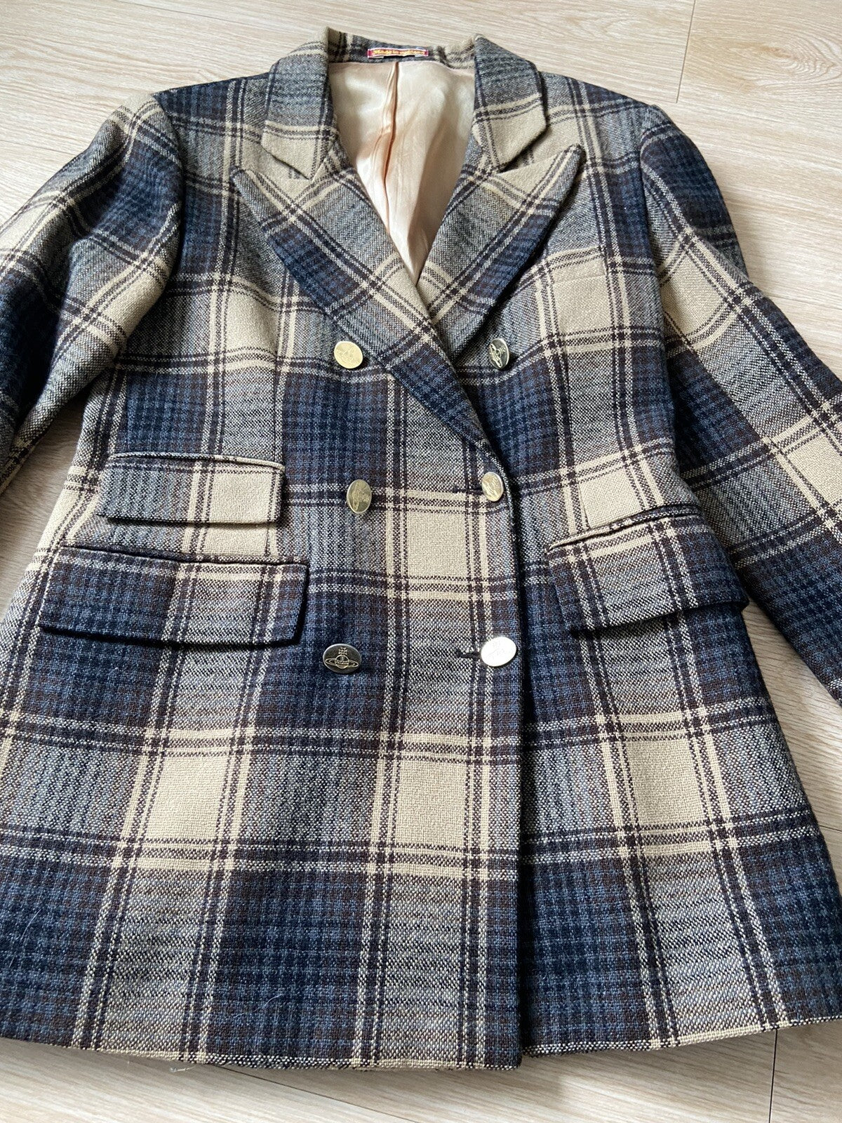 10 Vivienne westwood Made in england vintage 80s 90s tartan blazer jacket