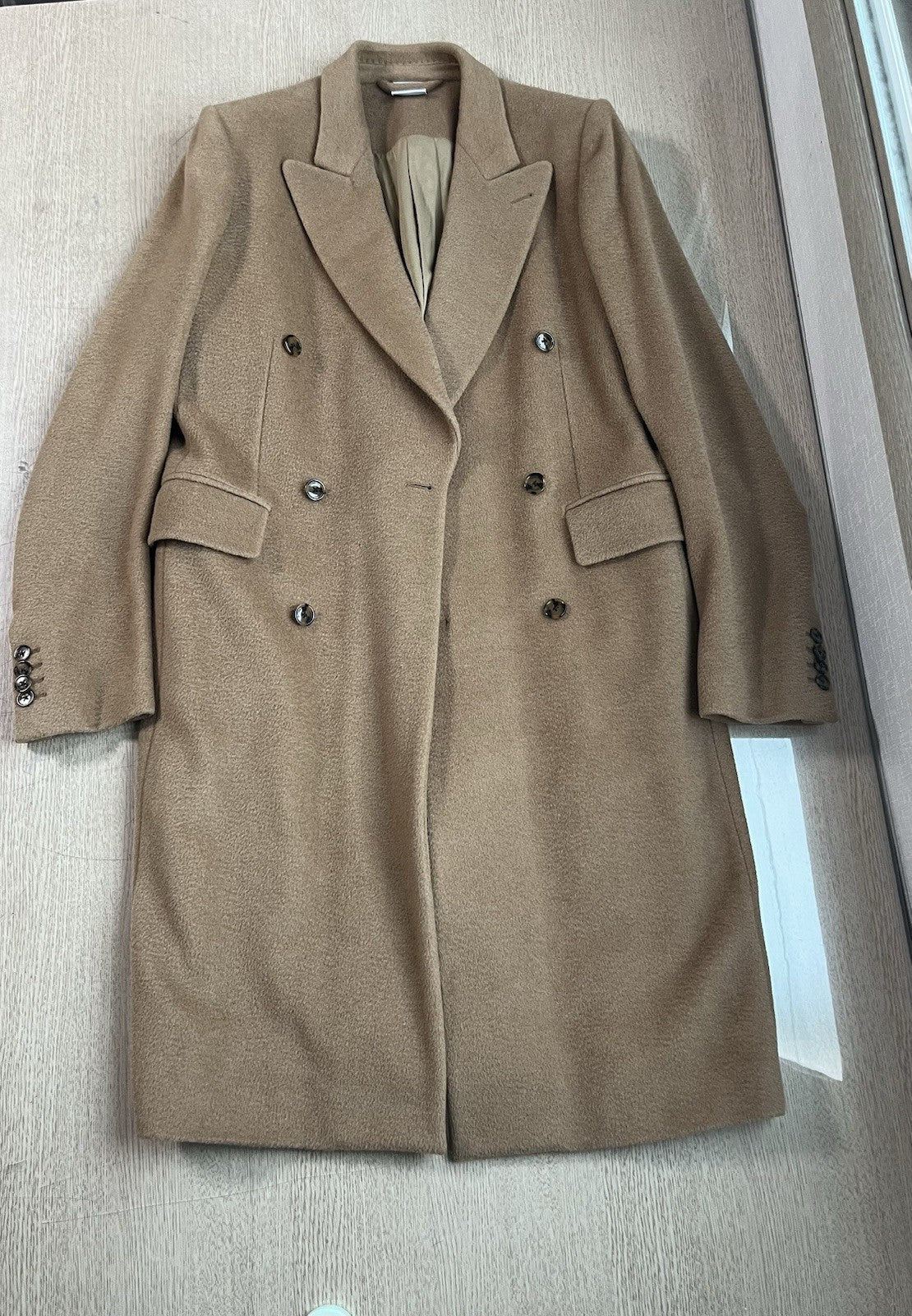 XS Vetements fw17 baby camel wool double breasted coat