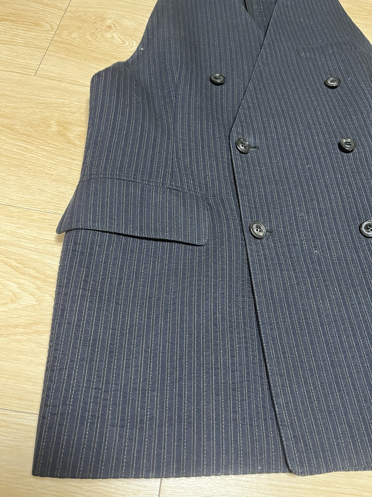 50 Maison Margiela 6B striped sleeveless blazer jacket vest